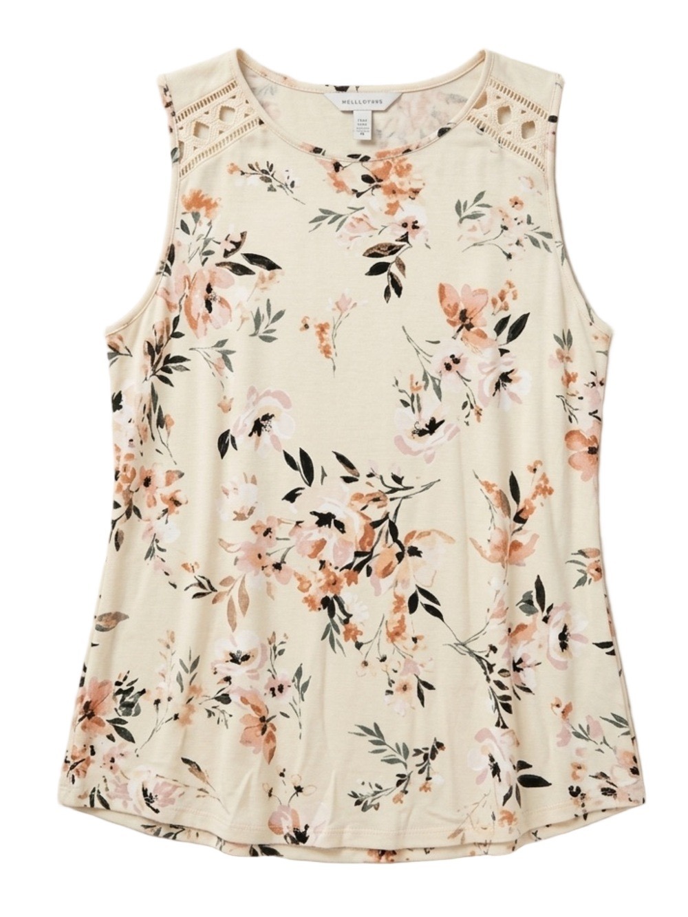 Daniel Rainn Lace Tank Sleeveless Floral Sheer Detail Blouse Top Petite XS